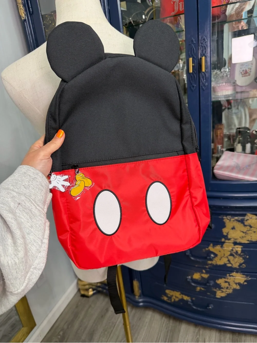 NWT Shanghai Disney Mickey Mouse 3D Ear Backpack